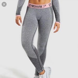 Gymshark Flex Legging in Charcoal Marl/Peach Pink